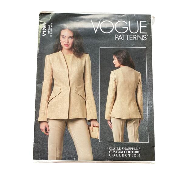 VOGUE PATTERNS V1751 Womens Jacket Size 8-16 Sewing Pattern UNCUT - Picture 1 of 5